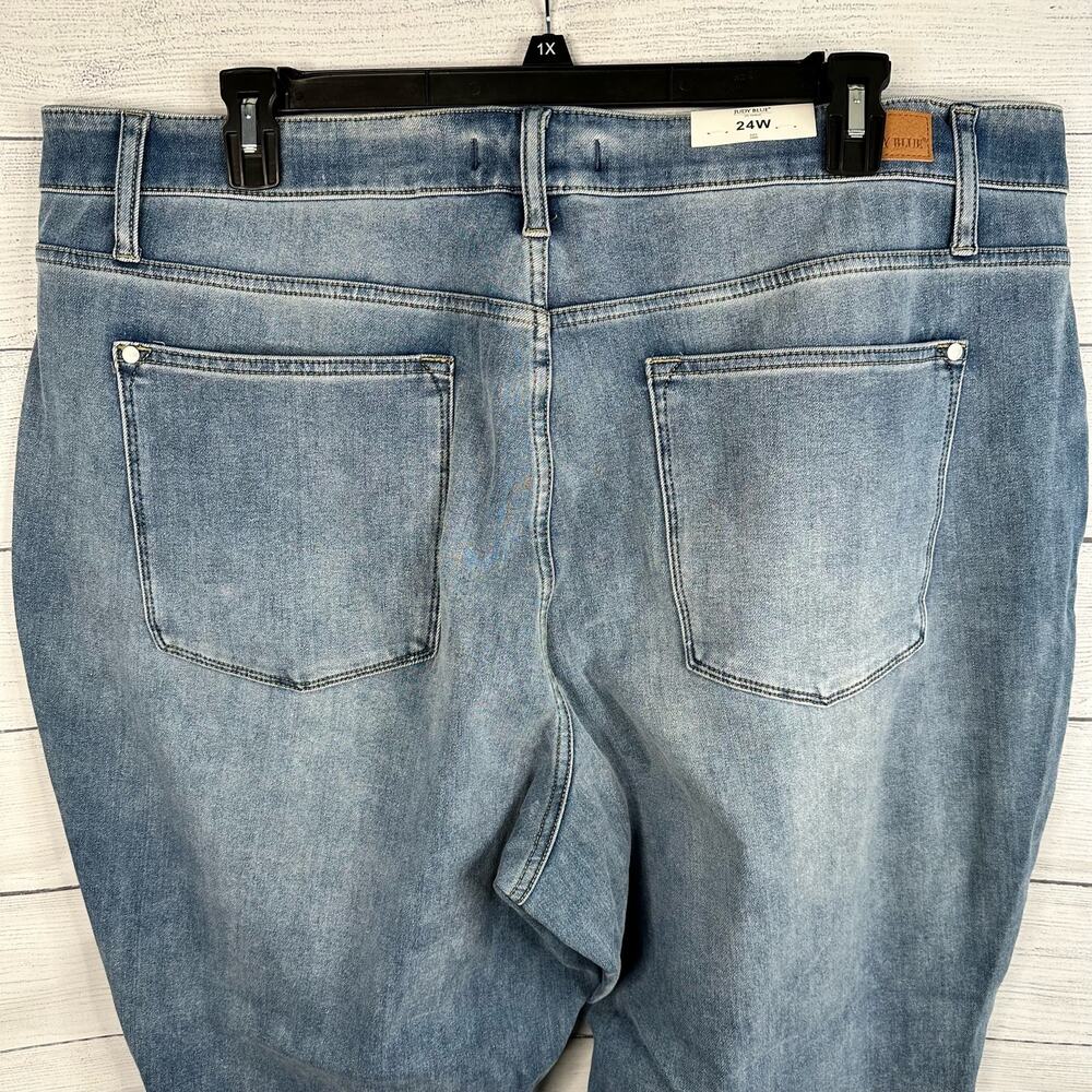 NEW Judy Blue Womens size 24W Thermadenim Undone Hem Boyfriend High Waist Jeans - Picture 10 of 16